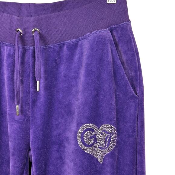 Juicy Couture x Ganni Purple Velour Straight Leg Sweatpants S Y2K - Picture 3 of 11